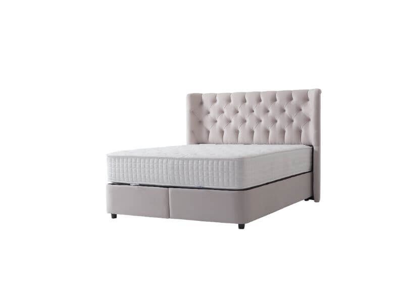 Furniture Link Mayfair Champagne Fabric Ottoman Bed 