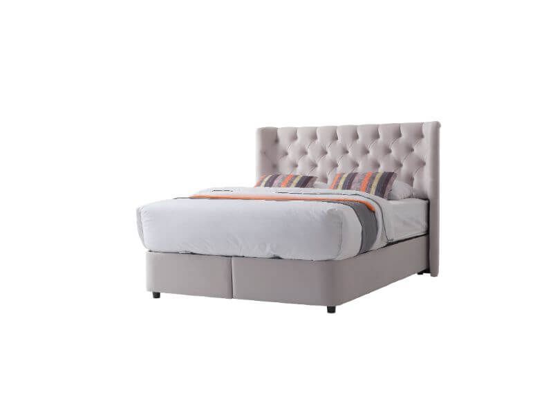 Furniture Link Mayfair Champagne Fabric Ottoman Bed 