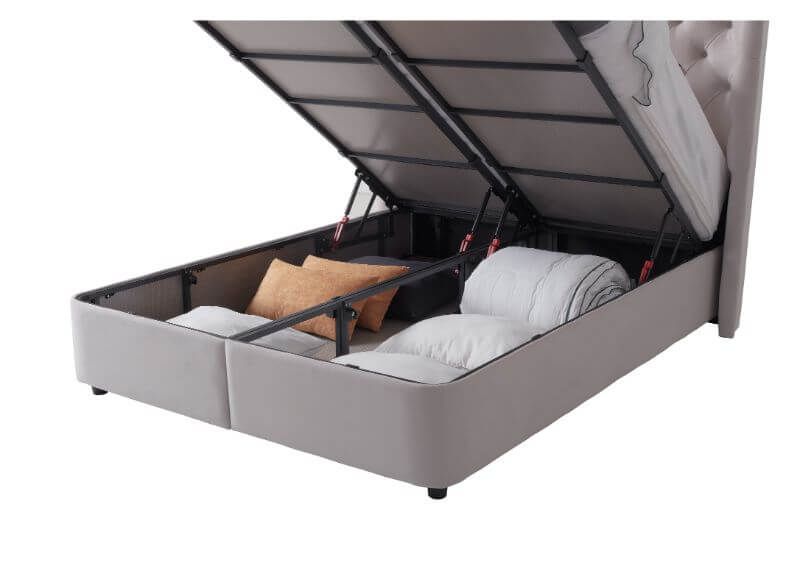 Furniture Link Mayfair Champagne Fabric Ottoman Bed 