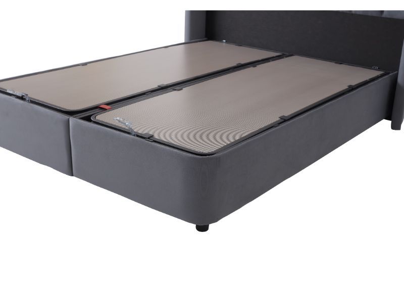 Clearance Furniture Link Mayfair Grey Fabric Double Size Ottoman Bed
