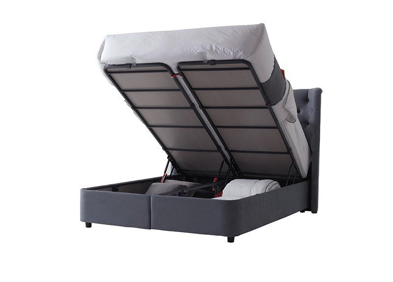 Furniture Link Mayfair Grey Fabric Ottoman Bed 