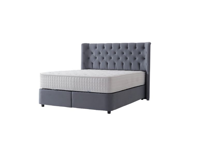 Furniture Link Mayfair Grey Fabric Ottoman Bed 