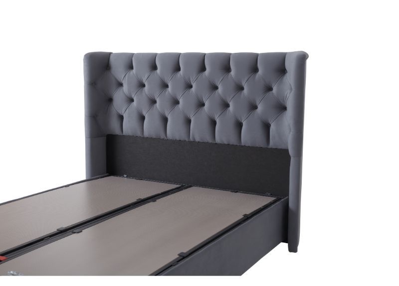Furniture Link Mayfair Grey Fabric Ottoman Bed 