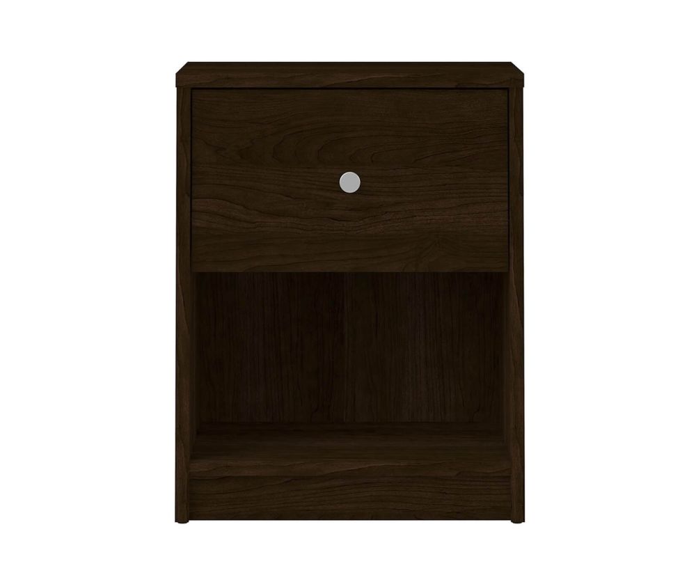 FTG May Dark Walnut 1 Drawer Bedside