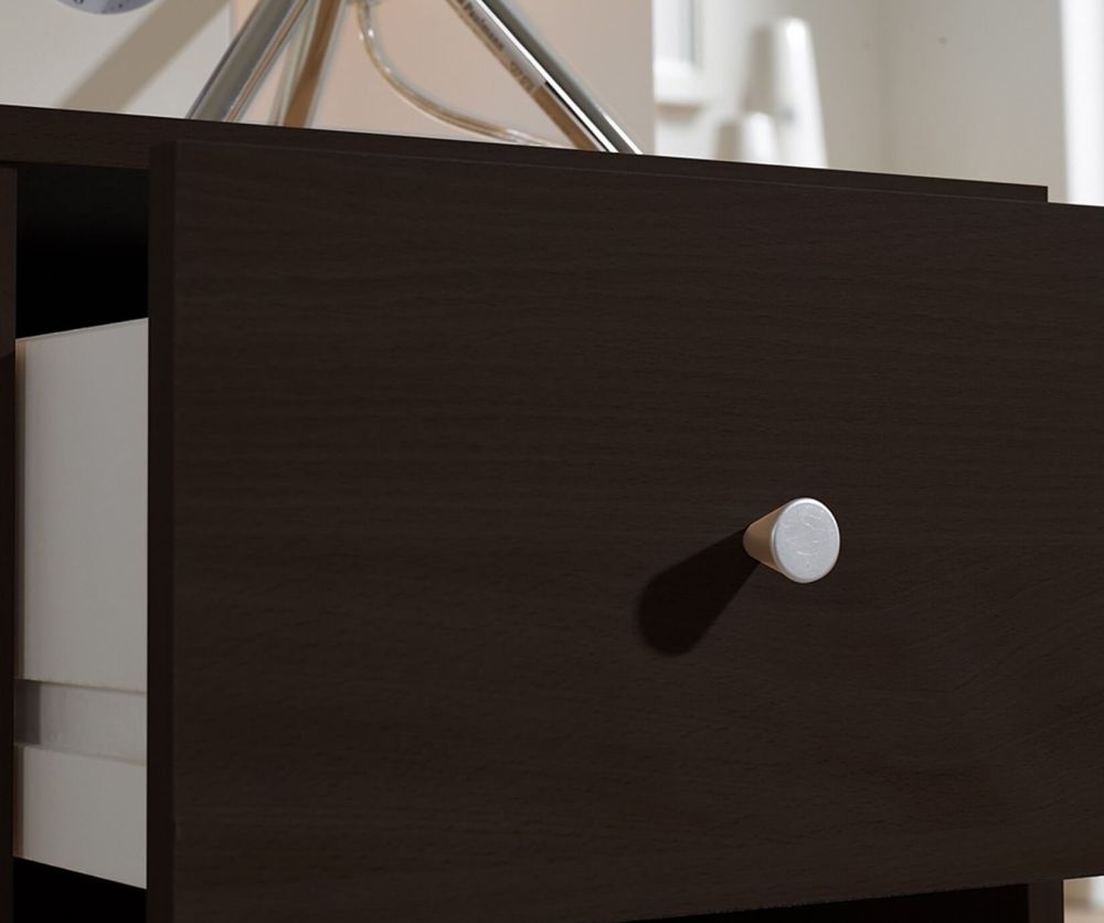 FTG May Dark Walnut 1 Drawer Bedside