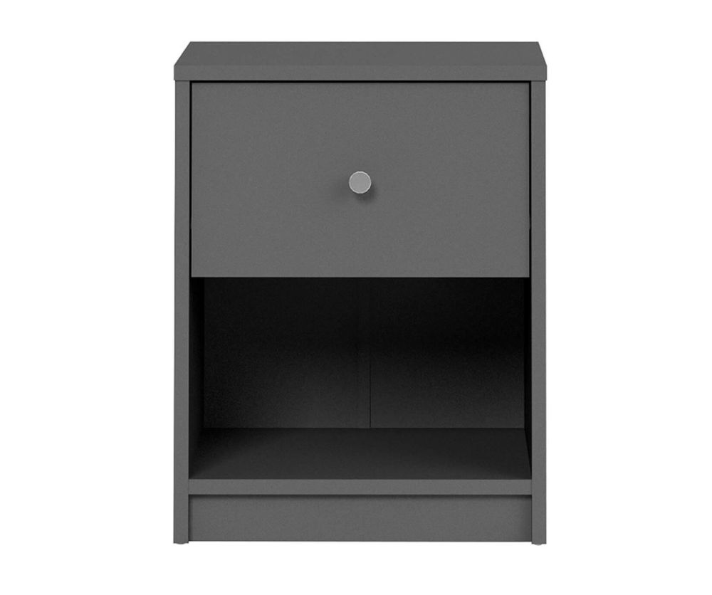 FTG May Grey 1 Drawer Bedside
