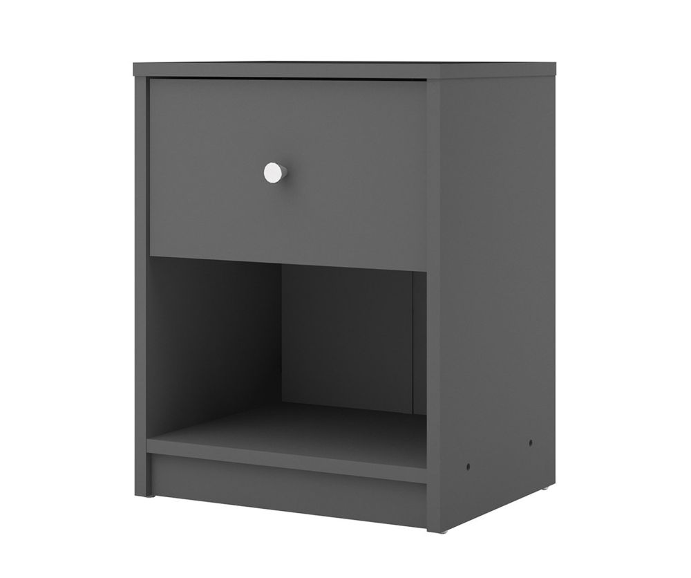 FTG May Grey 1 Drawer Bedside
