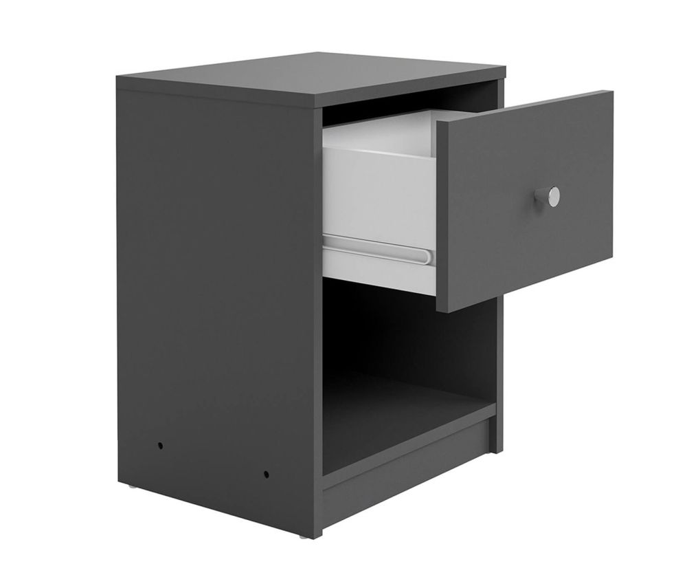 FTG May Grey 1 Drawer Bedside