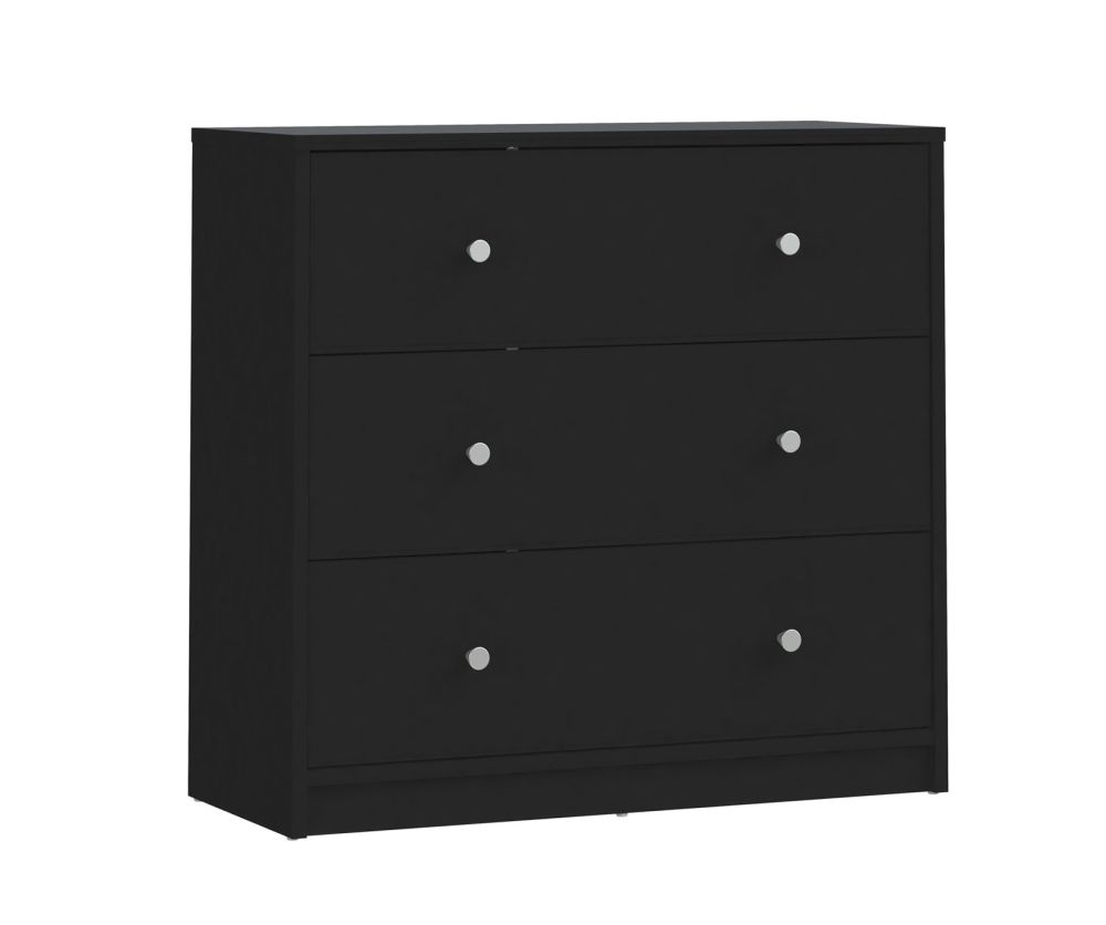 FTG May Black 3 Drawer Chest