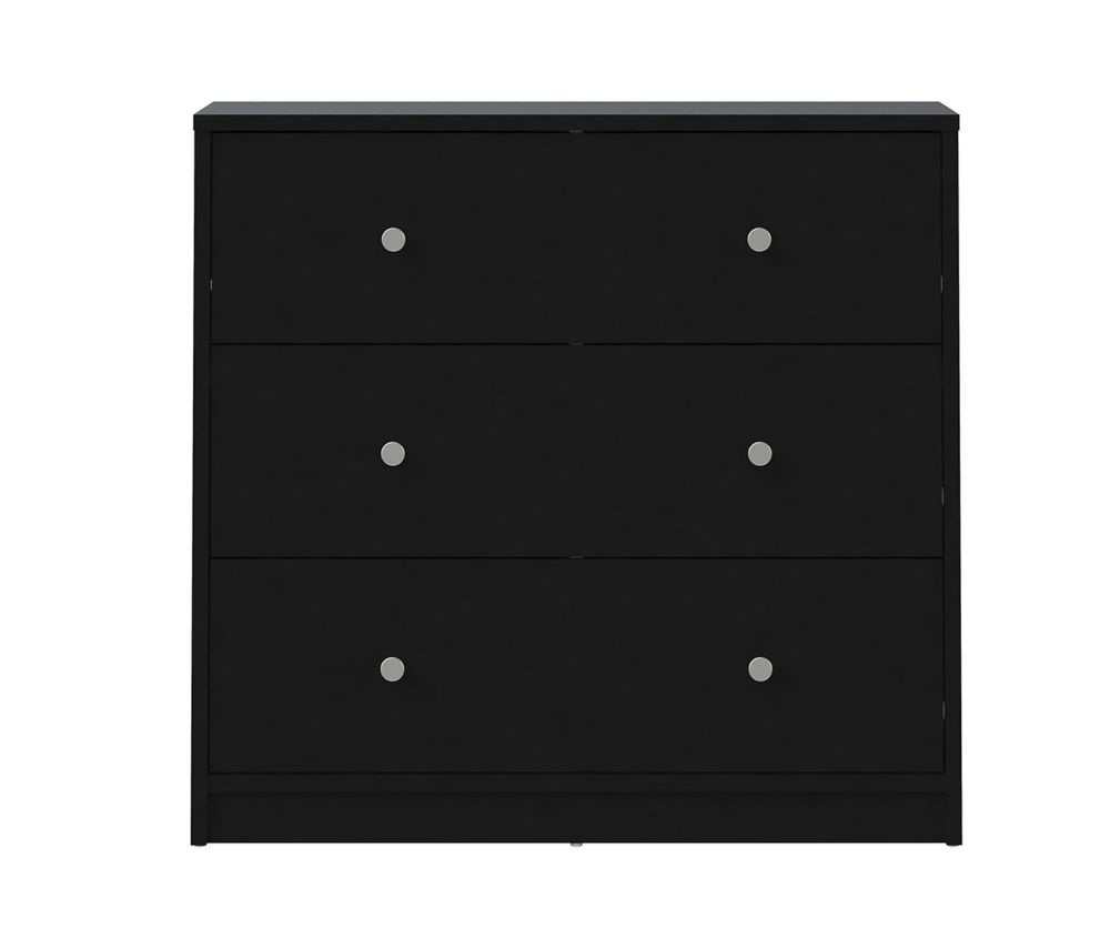 FTG May Black 3 Drawer Chest