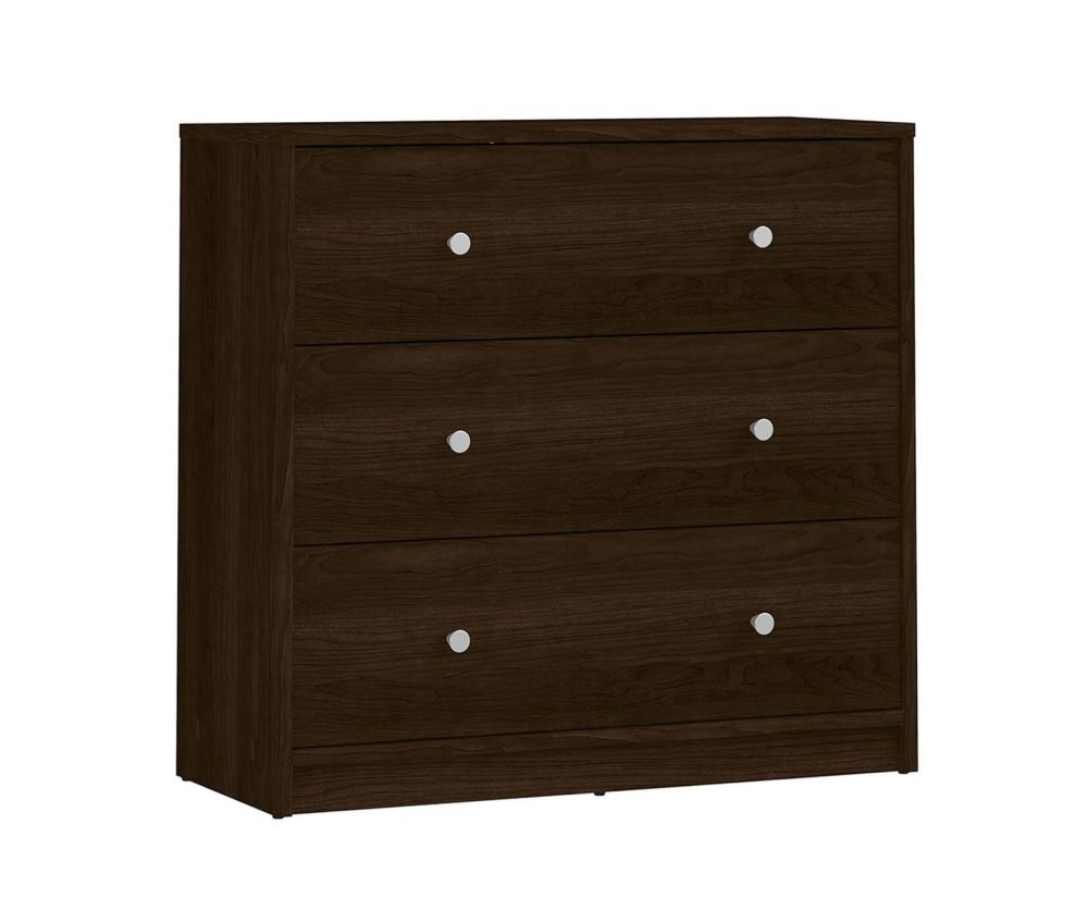 FTG May Dark Walnut 3 Drawer Chest