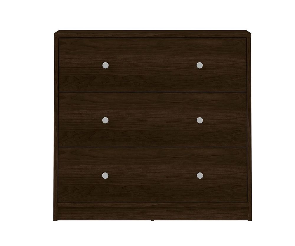 FTG May Dark Walnut 3 Drawer Chest