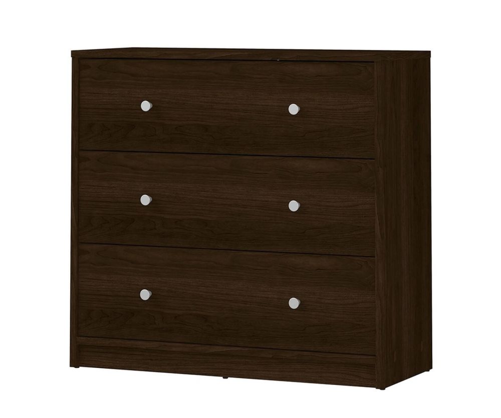 FTG May Dark Walnut 3 Drawer Chest