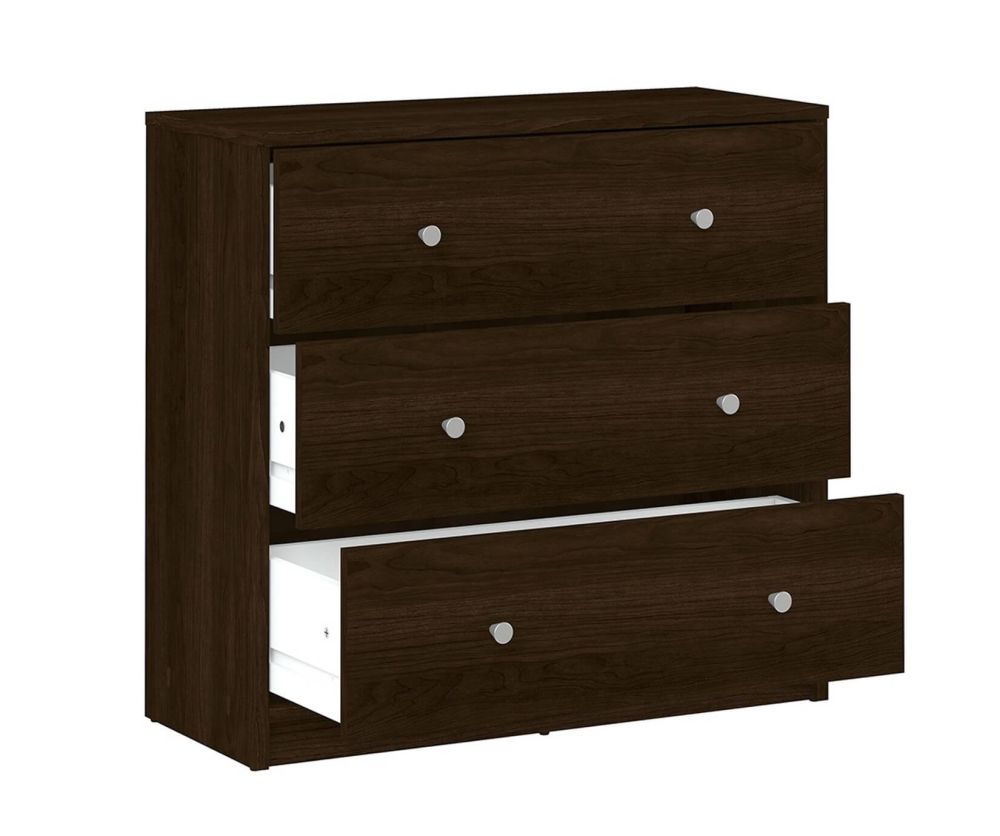 FTG May Dark Walnut 3 Drawer Chest
