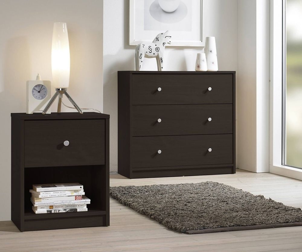 FTG May Dark Walnut 3 Drawer Chest