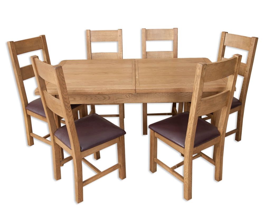 Melbourne Country Oak Extending Dining Table