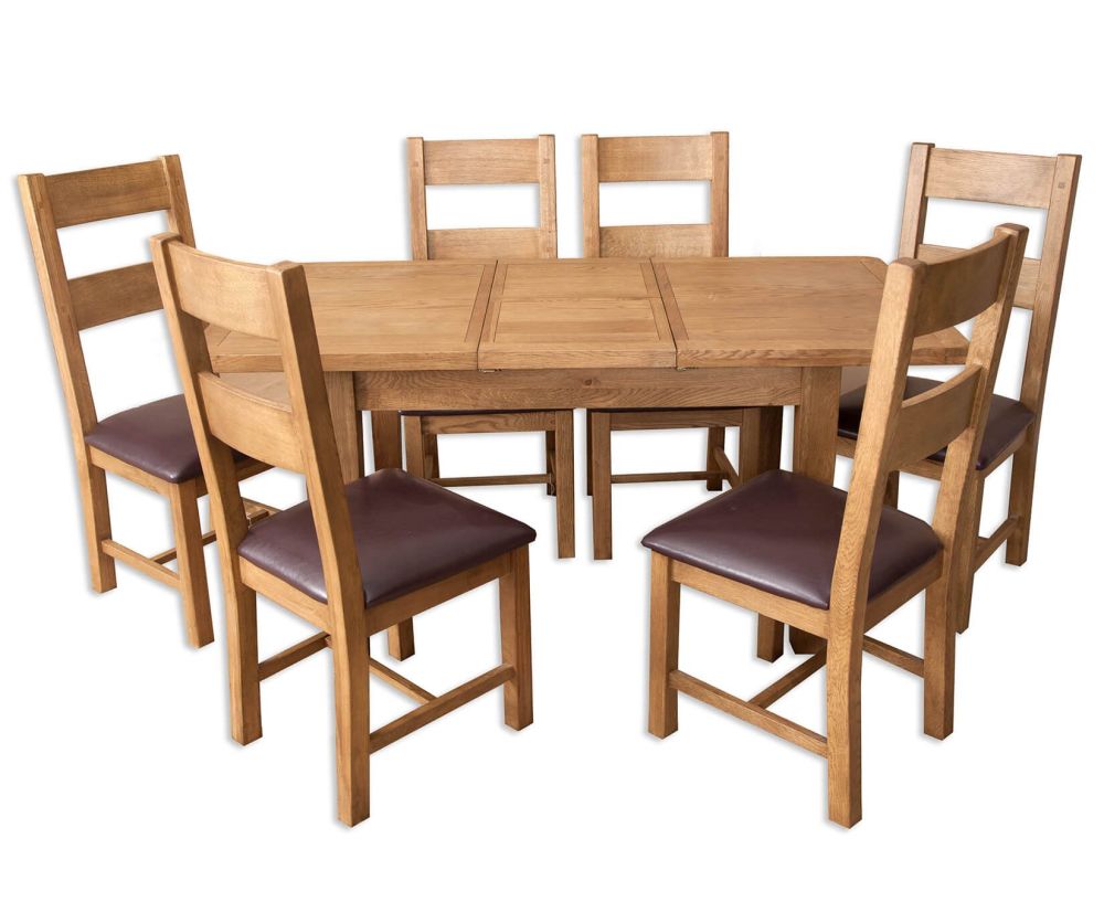 Melbourne Country Oak Medium Extending Dining Table