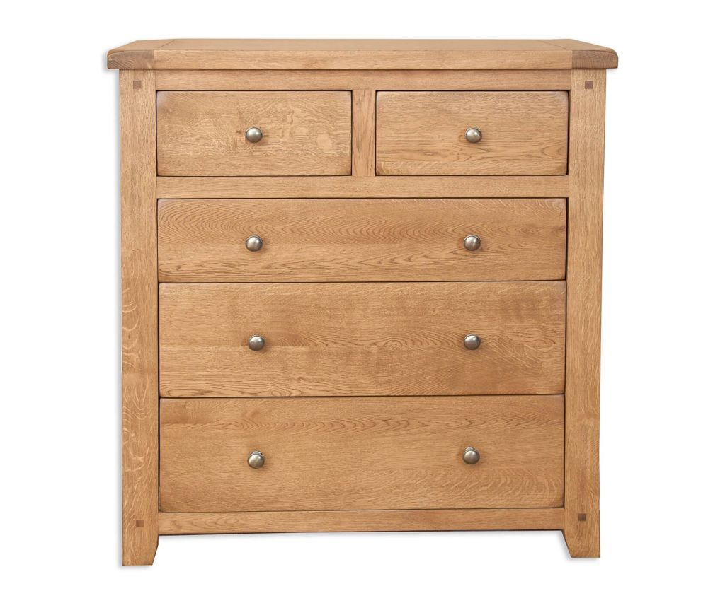 Melbourne Country Oak 2+3 Drawer Chest