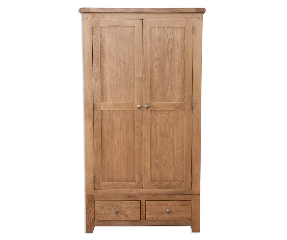 Melbourne Country Oak 2 Door 2 Drawer Wardrobe