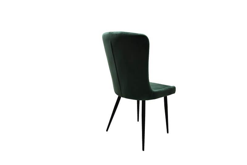 Furniture Link Merlin Green Velvet Dining Chair in Pair 