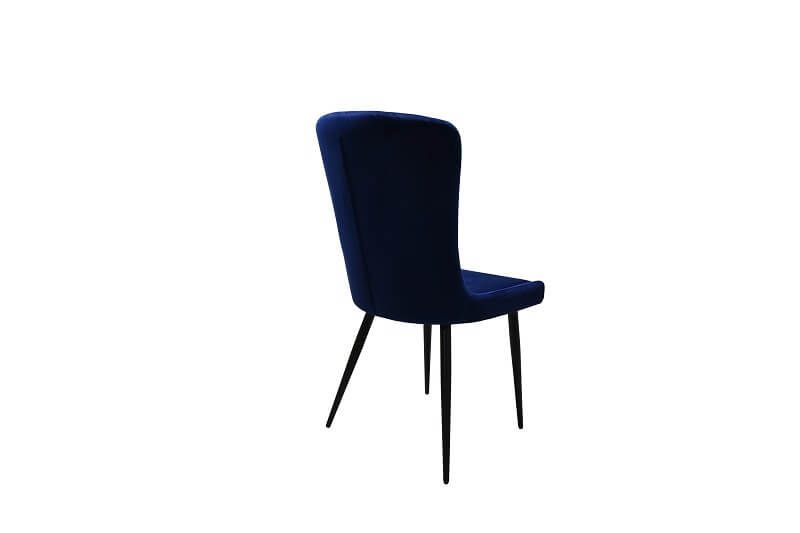 Furniture Link Merlin Navy Velvet Dining Chair in Pair 