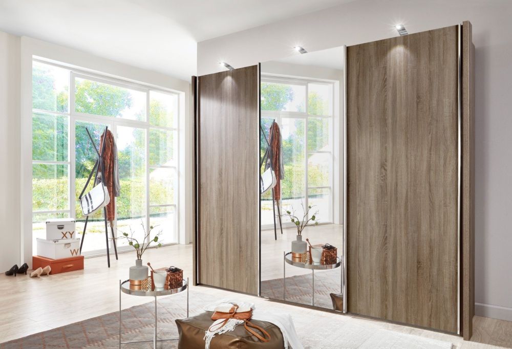 Wiemann Miami Plus Wooden and Mirror Sliding Door Wardrobe