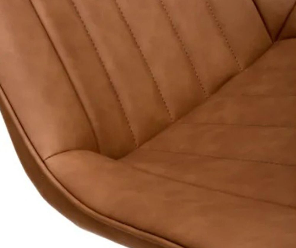 Furniture Link Miro Tan Leather Dining Chair in Pair