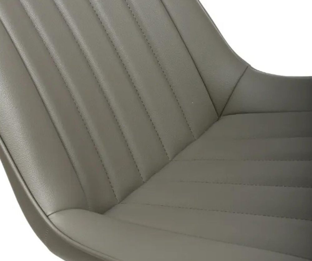 Furniture Link Miro Truffle Leather Dining Chair in Pair