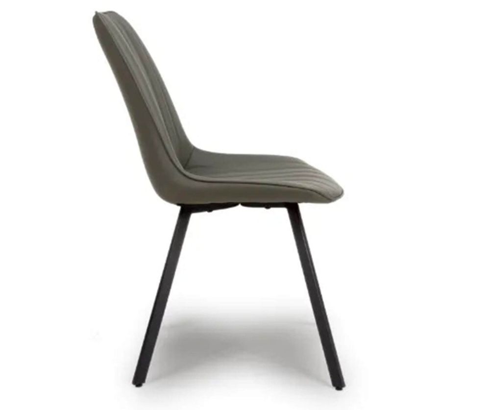 Furniture Link Miro Truffle Leather Dining Chair in Pair