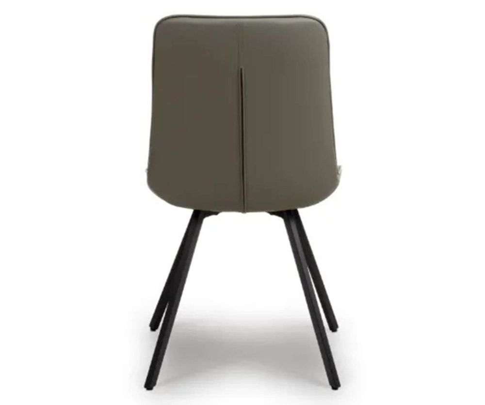 Furniture Link Miro Truffle Leather Dining Chair in Pair