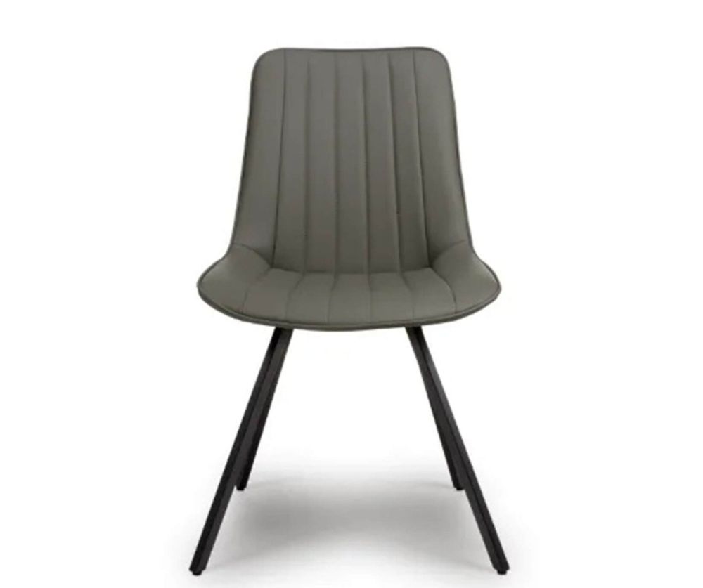Furniture Link Miro Truffle Leather Dining Chair in Pair