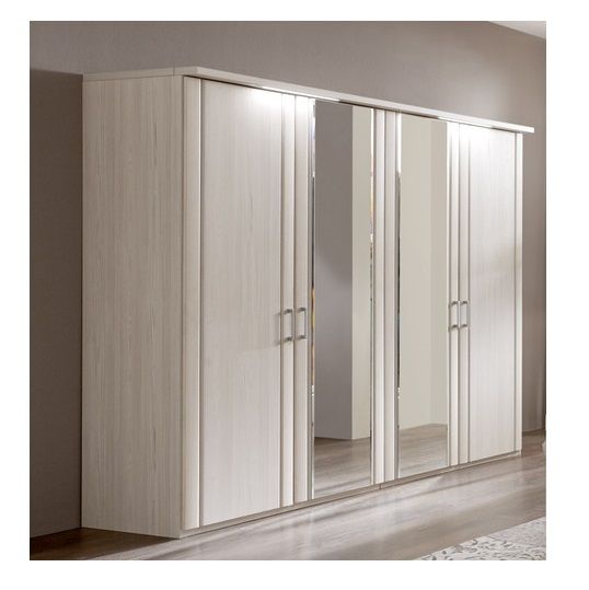Wiemann Mainau 2 Wooden and Mirror Hinged Door Wardrobe– H216cm