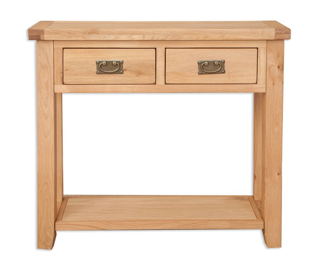 Melbourne Natural Oak 2 Drawer Console Table