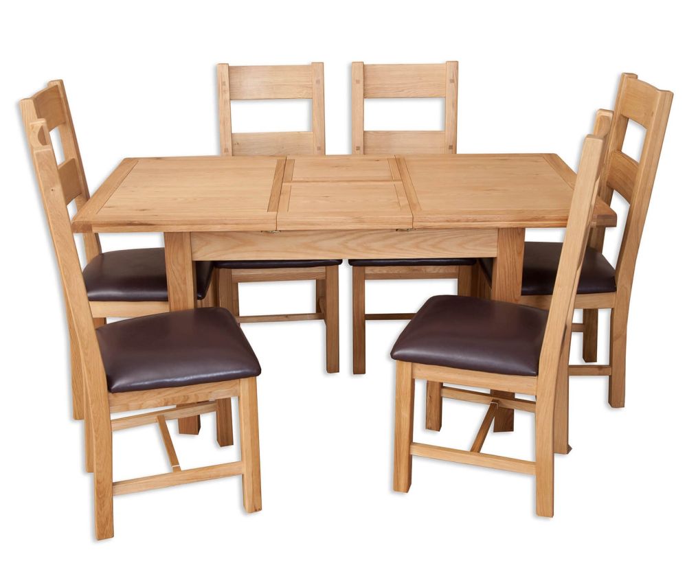 Melbourne Natural Oak Medium Extending Dining Table