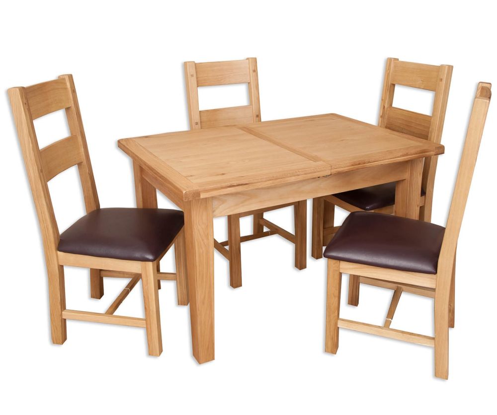 Melbourne Natural Oak Medium Extending Dining Table