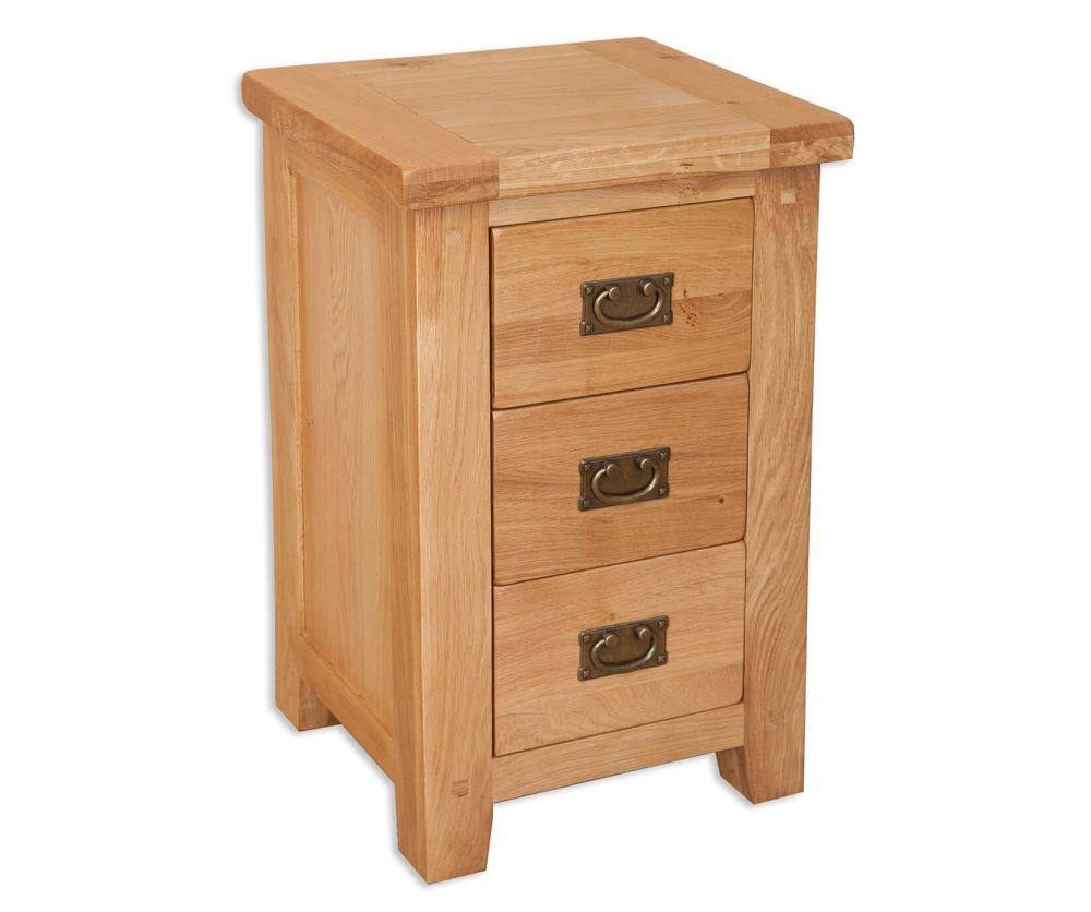Melbourne Natural Oak 3 Drawer Bedside Cabinet