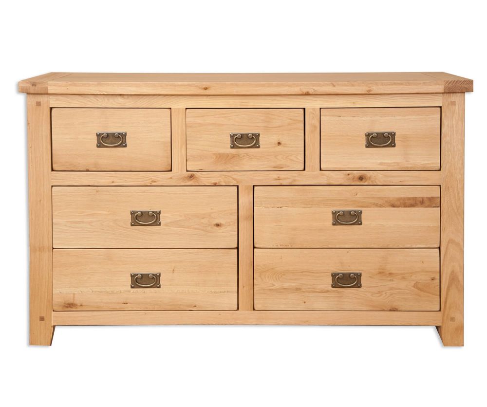 Melbourne Natural Oak 7 Drawer Wide Chest