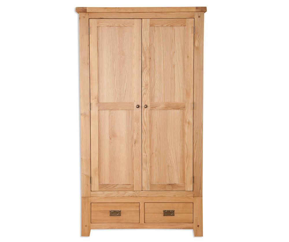 Melbourne Natural Oak 2 Door 2 Drawer Wardrobe