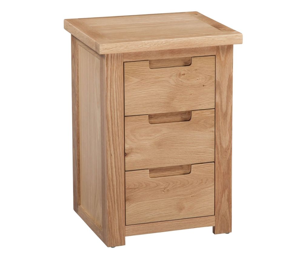 Homestyle GB Moderna Oak 3 Drawer Bedside Table