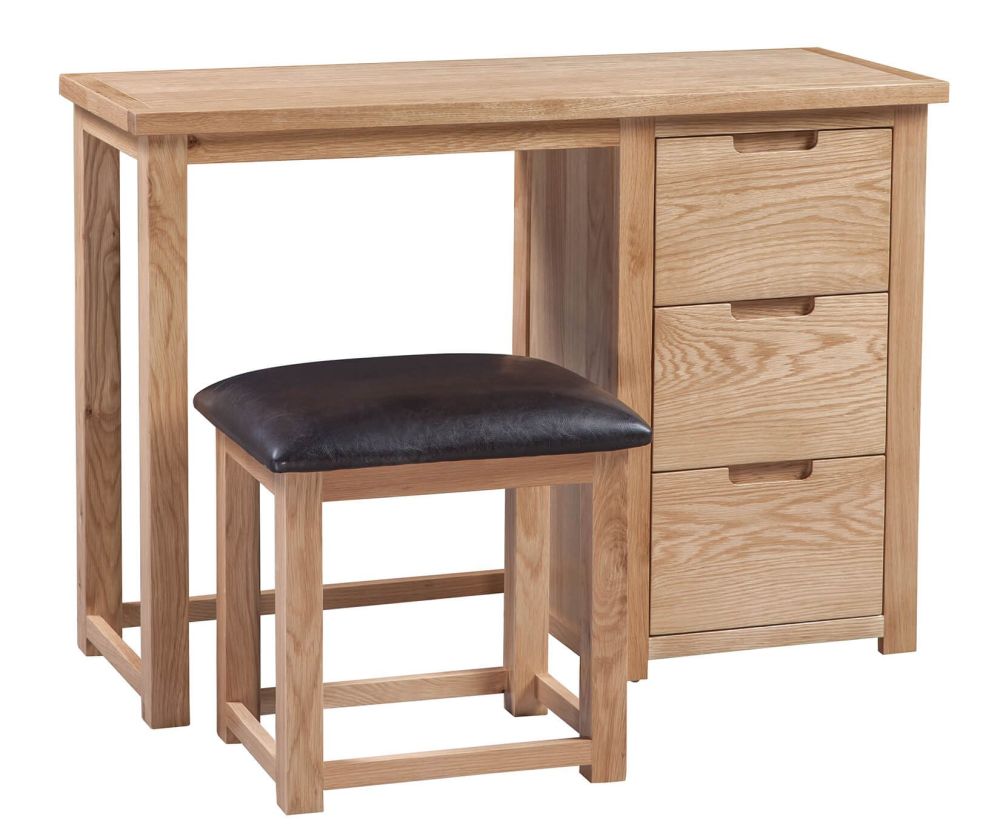 Homestyle GB Moderna Oak Dressing Table and Stool