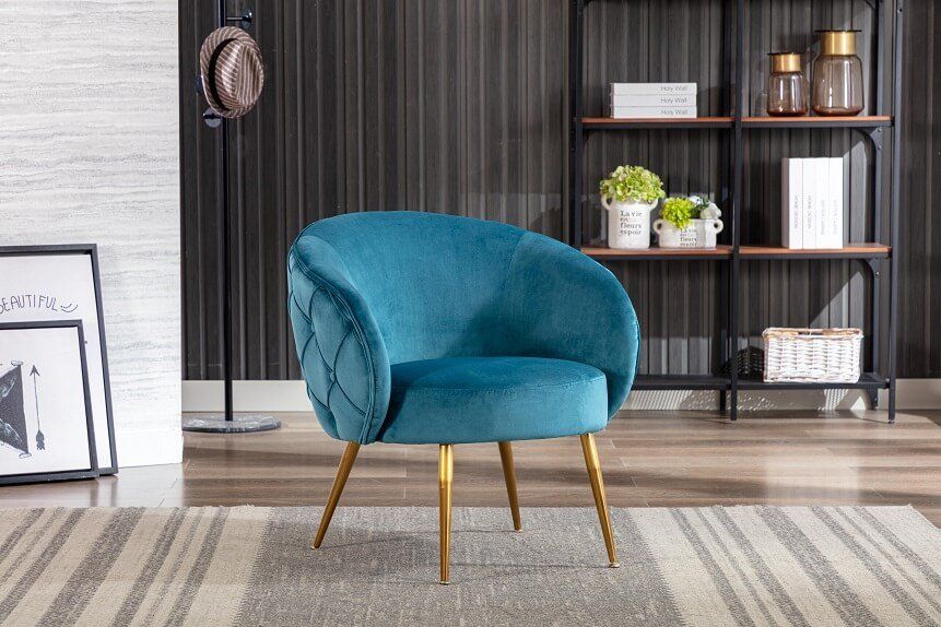 Furniture Link Monica Federal Blue Accent Chair 