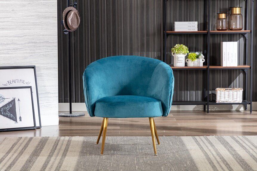 Furniture Link Monica Federal Blue Accent Chair 