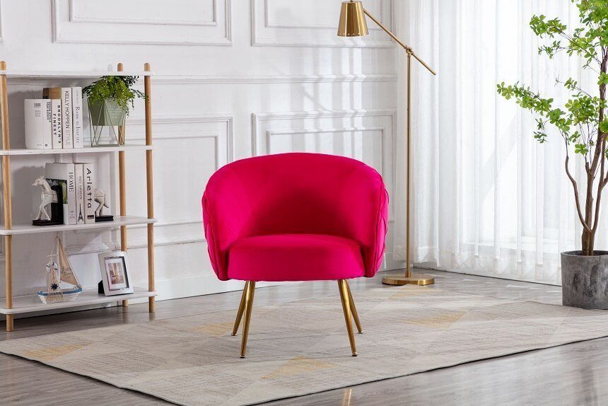 Furniture Link Monica Raspberry Accent Chair 