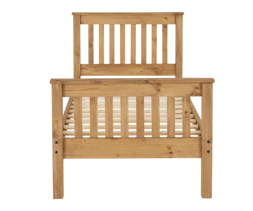Seconique Monaco Distressed Waxed Pine High Footed Bed Frame