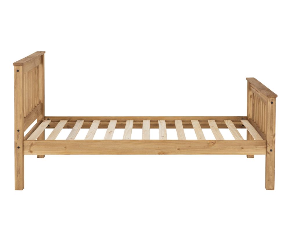 Seconique Monaco Distressed Waxed Pine High Footed Bed Frame