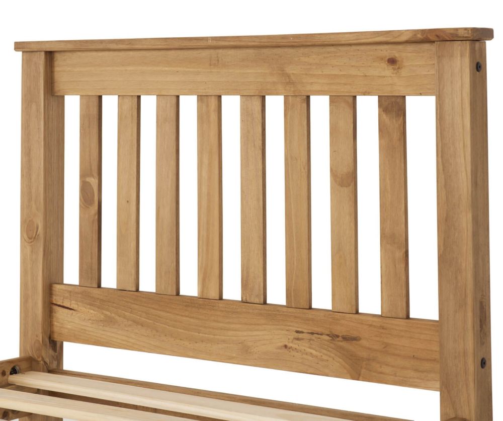 Seconique Monaco Distressed Waxed Pine High Footed Bed Frame
