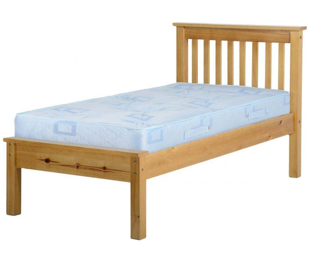 Seconique Monaco Pine Finish Low Footed Bed Frame
