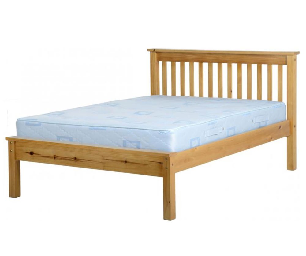 Seconique Monaco Pine Finish Low Footed Bed Frame