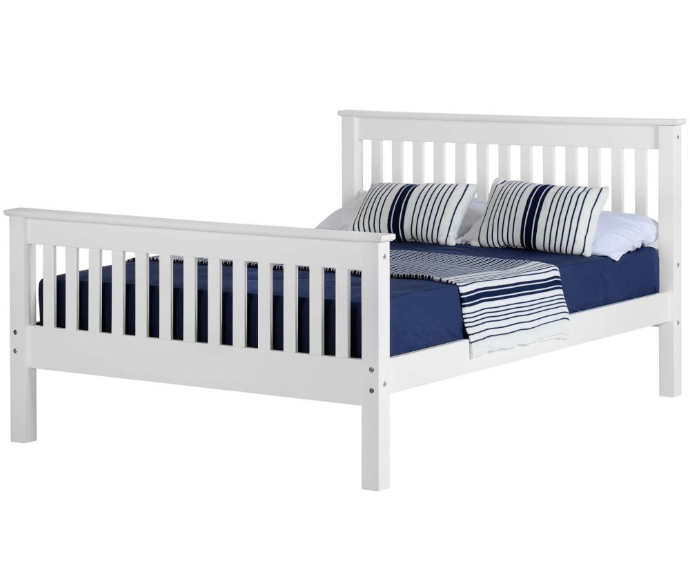 Seconique Monaco White Finish High Footed Bed Frame
