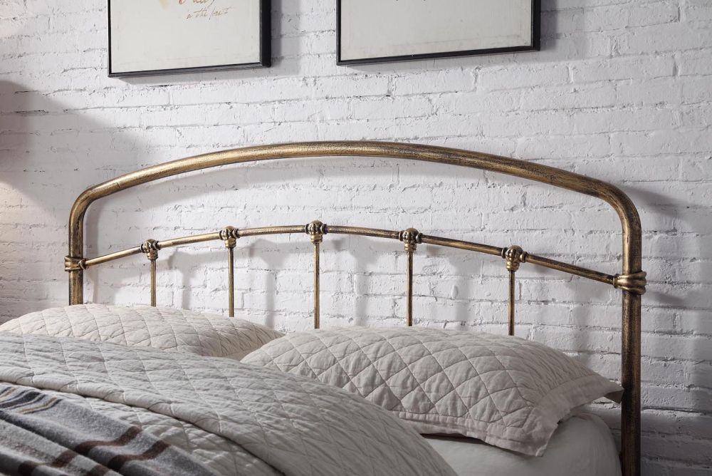 Flintshire Furniture Mostyn Antique Bronze Metal Bed Frame